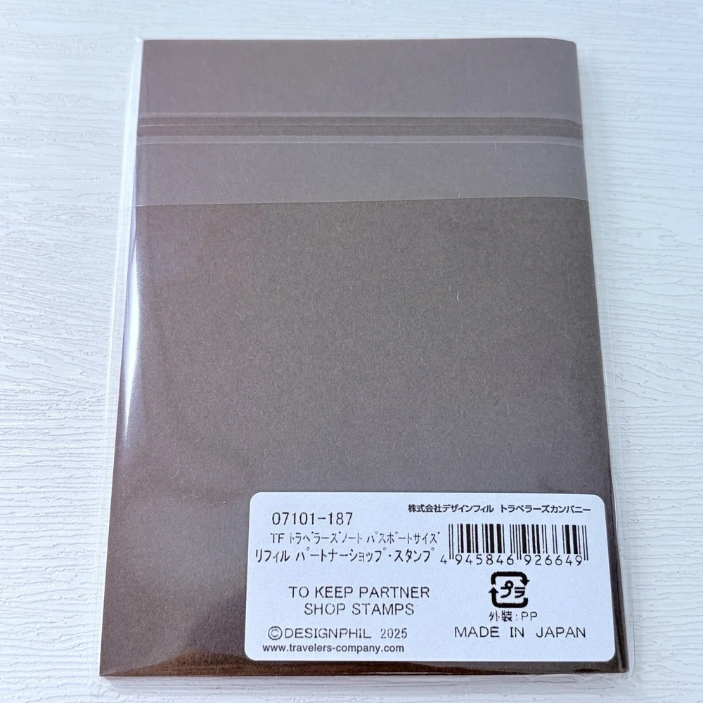 NEW TRAVELER'S Company Partner Shops Passport Stamp Notebook Refill